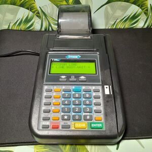 Hypercom T7Plus Credit Card Terminal Reader with Power Adapter
